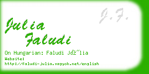 julia faludi business card